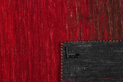 Vloerkleed MOMO Rugs Panorama Kelim Black Red