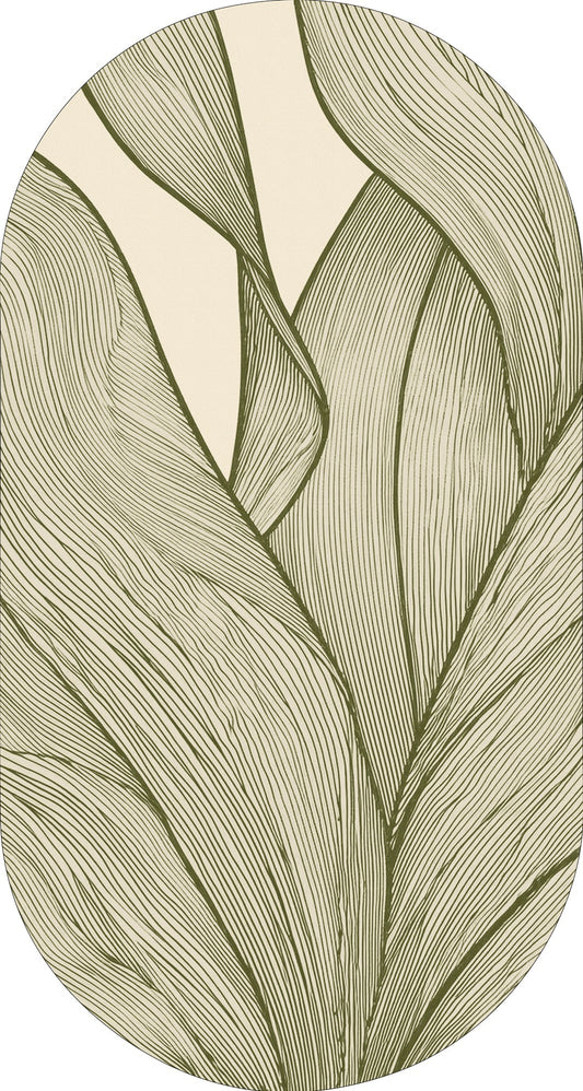 Vloerkleed MOMO rugs x NOŪRA studios - Botanical Beige/green capsule