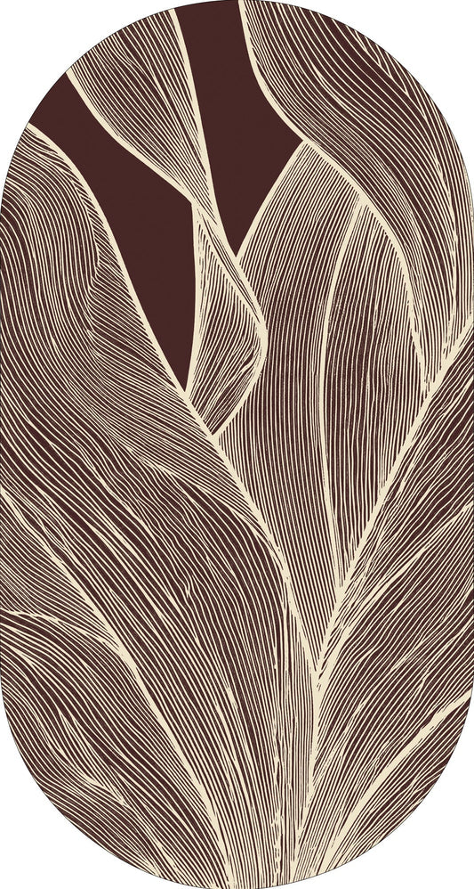 Vloerkleed MOMO rugs x NOŪRA studios - Botanical Bordeaux/beige capsule