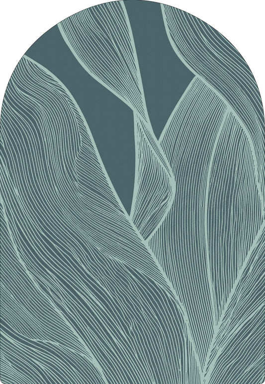 Vloerkleed MOMO rugs x NOŪRA studios - Botanical Aqua Arch