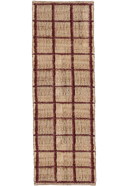 Vloerkleed Strata Jute Rug Burgundy