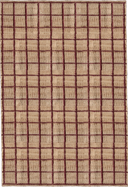 Vloerkleed Strata Jute Rug Burgundy