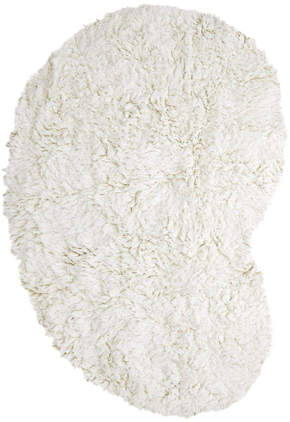 Vloerkleed Layered Residue Shaggy Wool Rug Bone White
