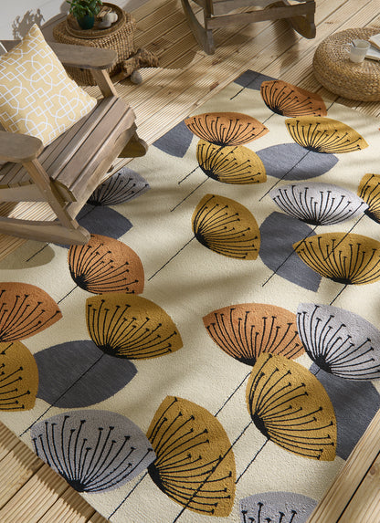 Vloerkleed Sanderson Dandelion Clocks-Ochre Silver Outdoor 445803