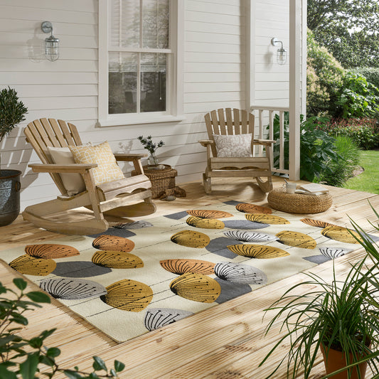 Vloerkleed Sanderson Dandelion Clocks-Ochre Silver Outdoor 445803