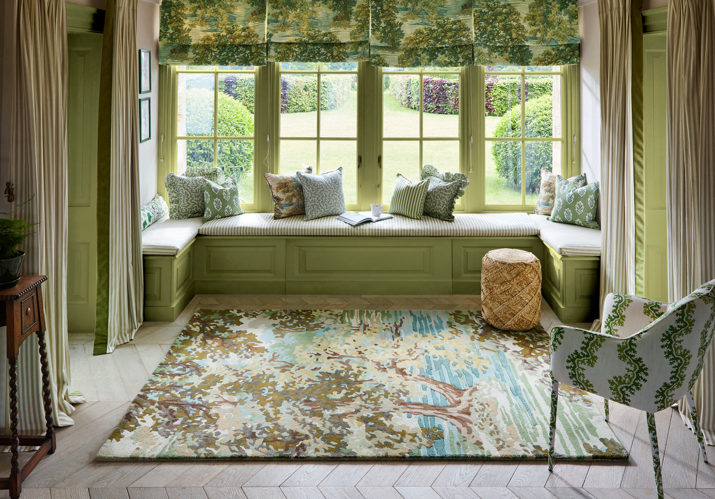 Vloerkleed Sanderson Ancient Canopy Fawn Olive Green 146701