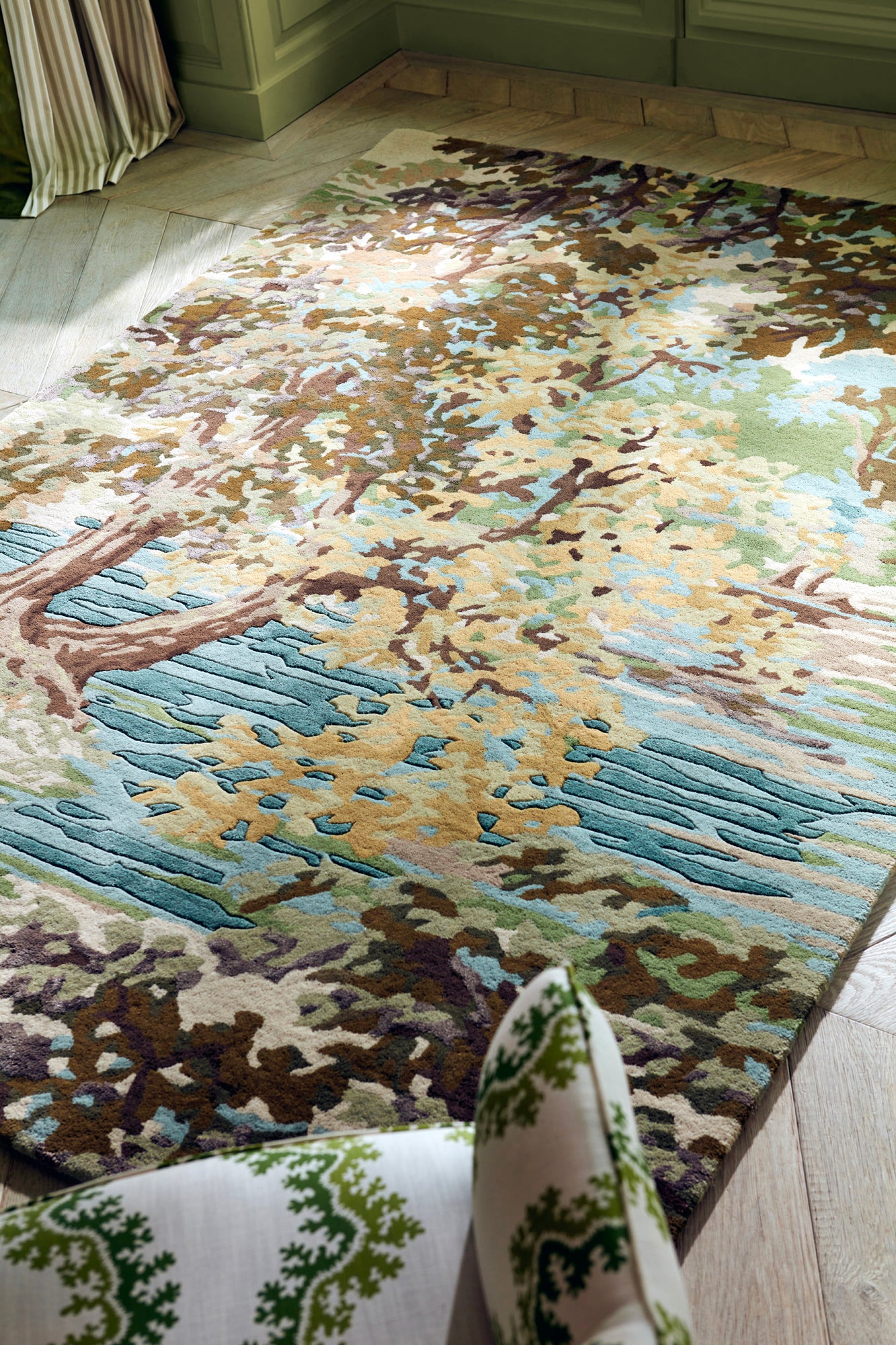 Vloerkleed Sanderson Ancient Canopy Fawn Olive Green 146701