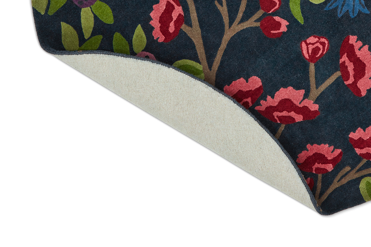 Vloerkleed Sanderson Foraging Indigo Rond