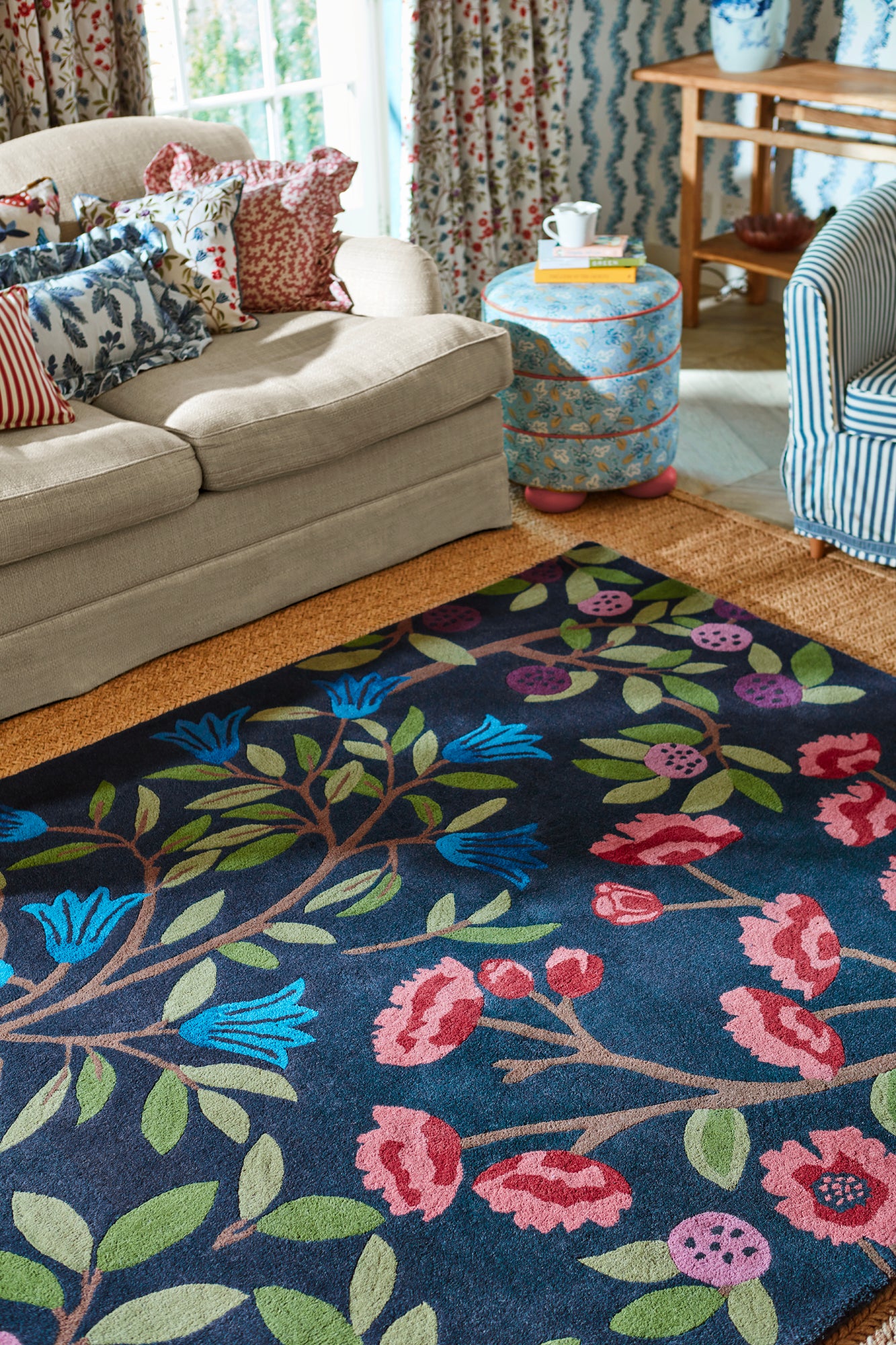 Vloerkleed Sanderson Foraging Indigo 146618