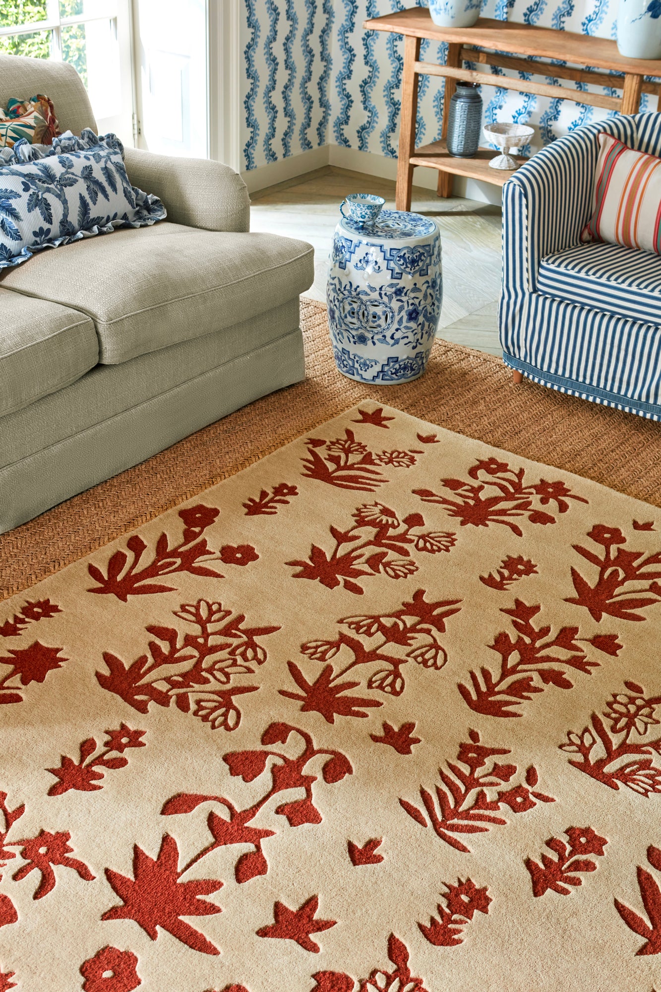 Vloerkleed Sanderson Woodland Glade Linen Russet Brown 146801