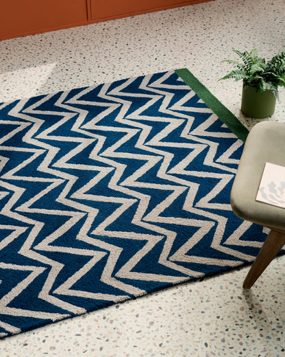 Buitenkleed Scion Dhurrie Blue 426318