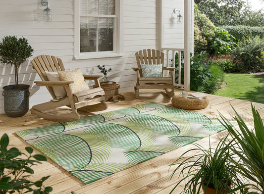 Sanderson Manila Leaf-Botanical Green outdoor 446107 Vloerkledenwinkel