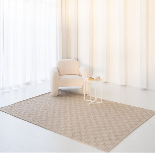 Vloerkleed MOMO Rugs | Fine Serra Brown White