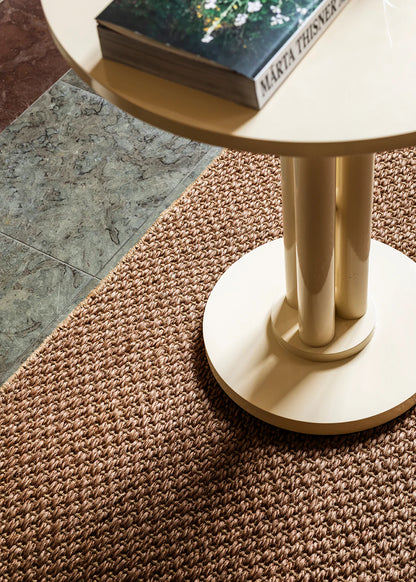 Vloerkleed Layered Basket Weave Sisal Rug - Brown