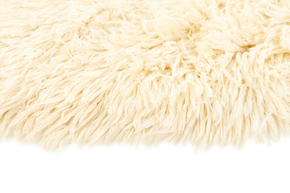 Vloerkleed MOMO Rugs Snow White Plain Ivory Round