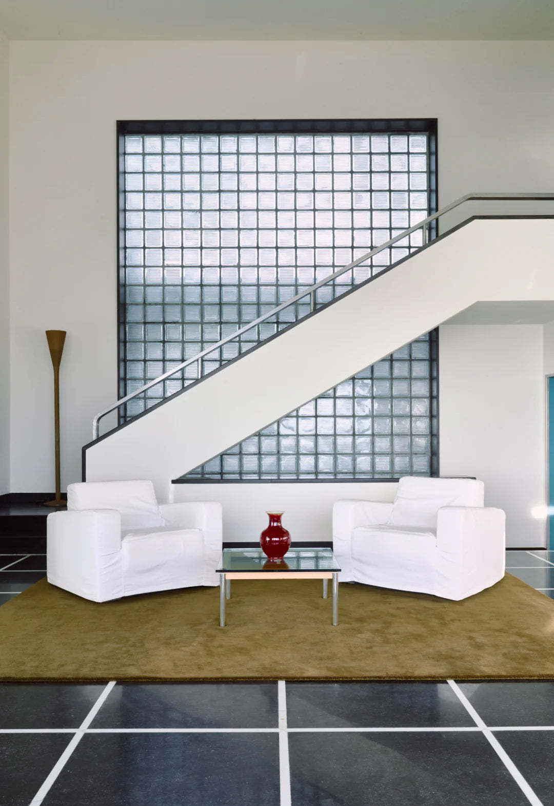 Vloerkleed Layered Classic Solid Wool Green Umber