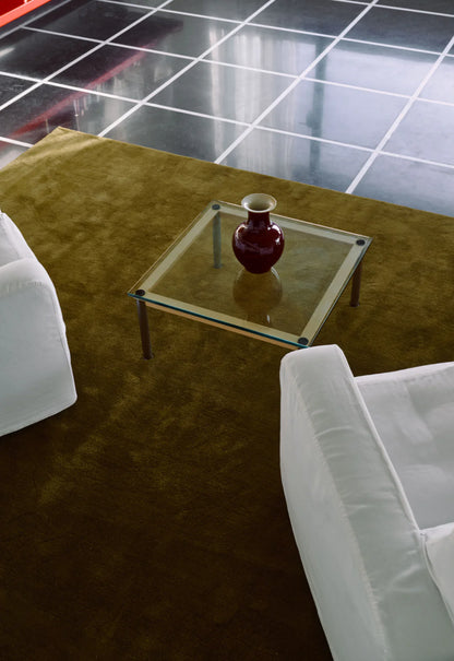 Vloerkleed Layered Classic Solid Wool Green Umber