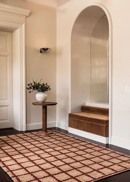Vloerkleed Strata Jute Rug Burgundy