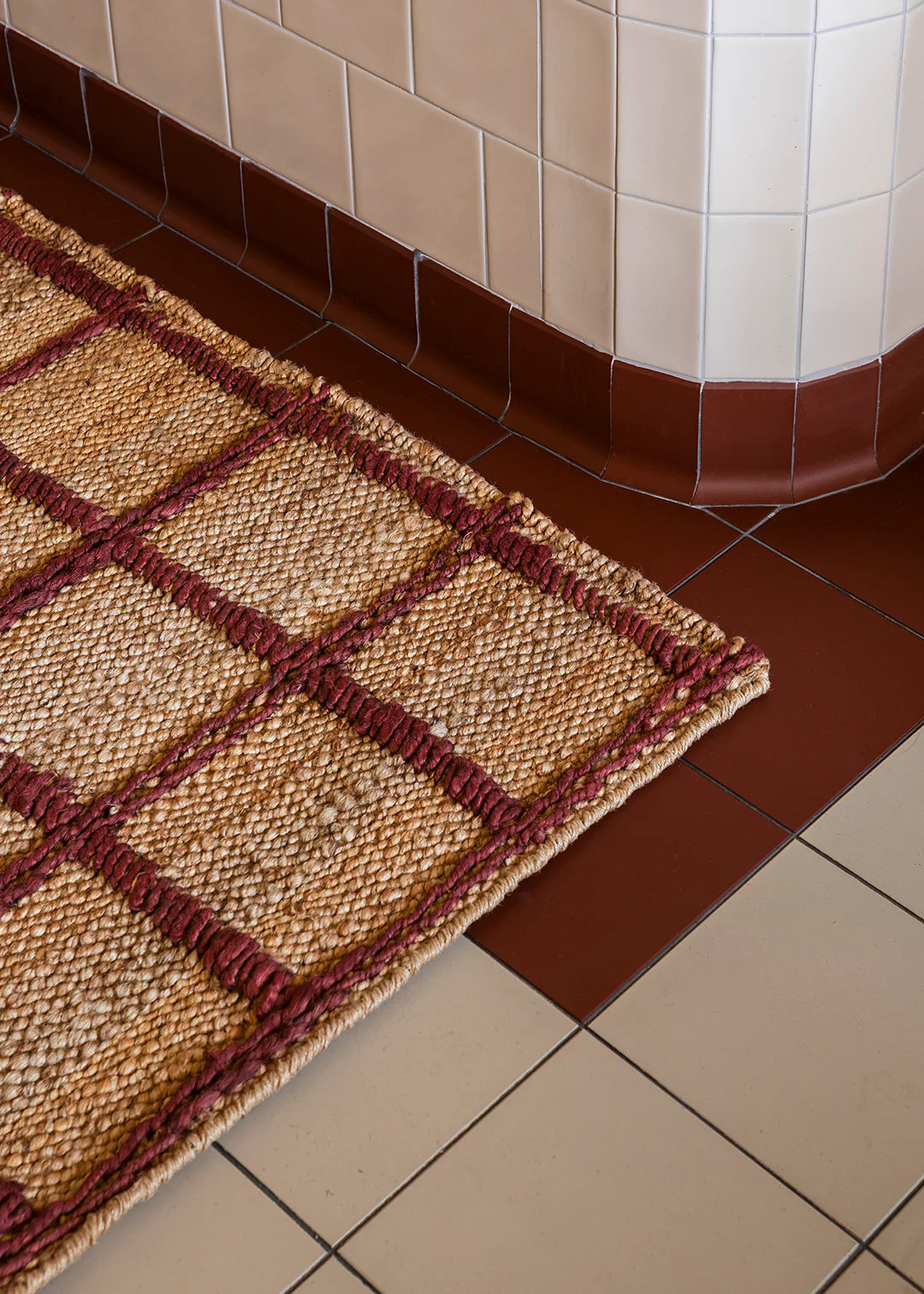Vloerkleed Strata Jute Rug Burgundy