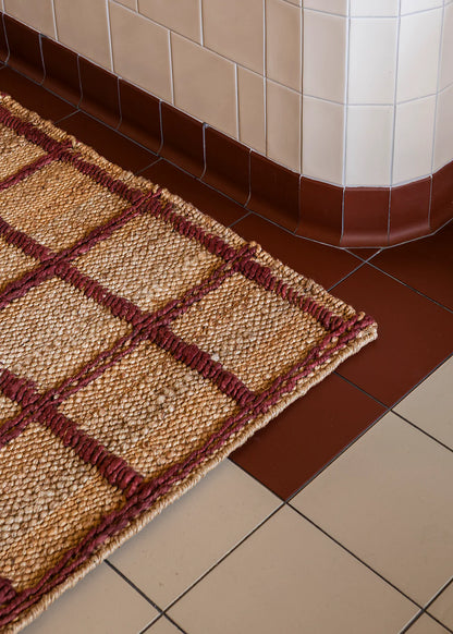 Vloerkleed Strata Jute Rug Burgundy