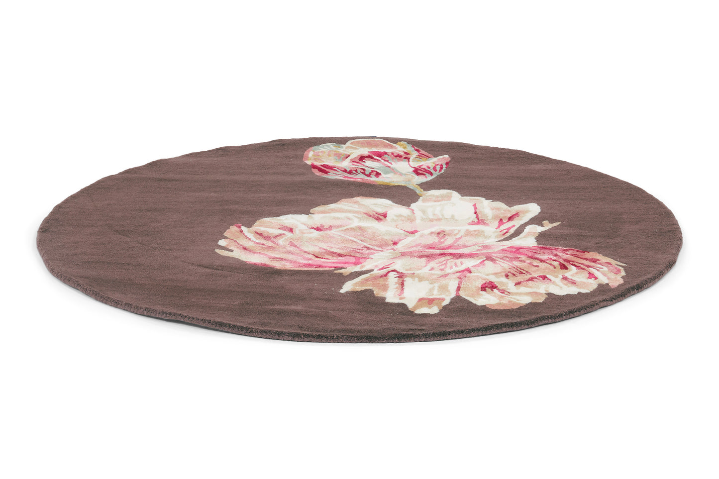 Laagpolig vloerkleed Ted Baker Tranquility Aubergine Rond 56005