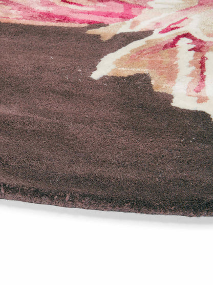 Laagpolig vloerkleed Ted Baker Tranquility Aubergine Rond 56005