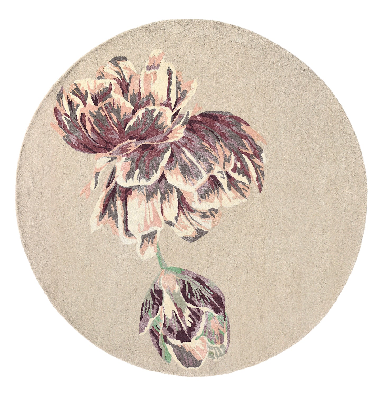 Laagpolig vloerkleed Ted Baker Tranquility Beige Rond 56001