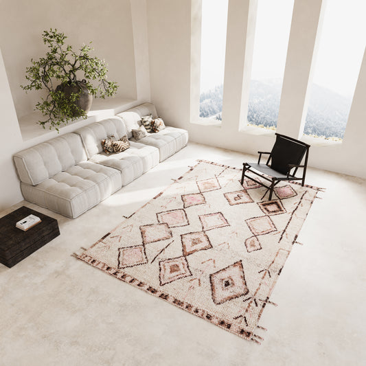 Vloerkleed MOMO Rugs Tribe Ivory Pink