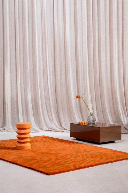 Vloerkleed Brink en Campman Decor Groove Burnt Orange 097703 Vloerkledenwinkel