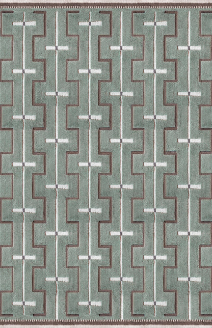 Vloerkleed Layered Johanna Wool Rug Sage Vloerkledenwinkel