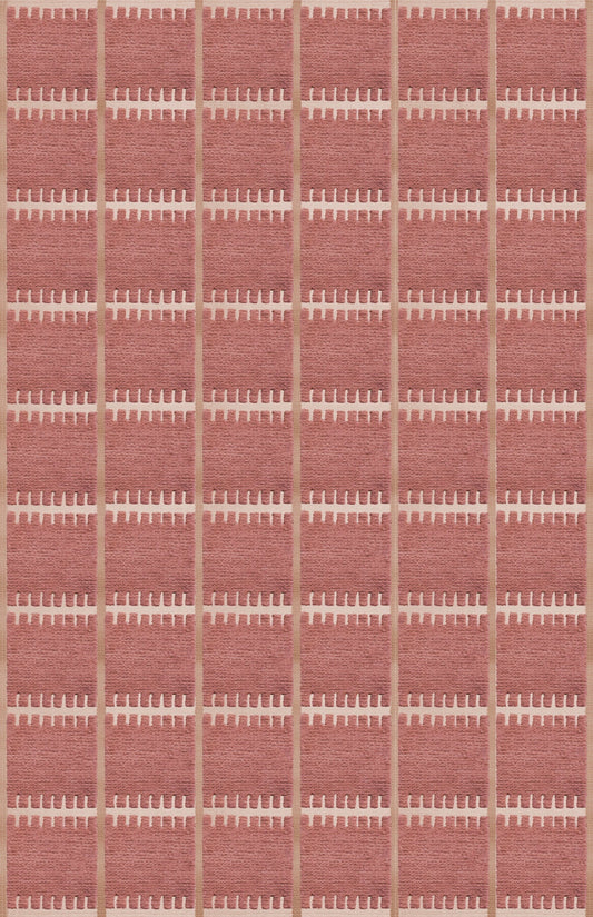 Vloerkleed Layered Lilly Wool Rug Claret Red Vloerkledenwinkel