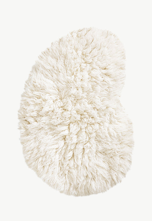 Vloerkleed Layered Residue Shaggy Wool Rug Bone White Vloerkledenwinkel