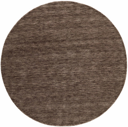 Vloerkleed MOMO Rugs Panorama Uni Rond Dark Brown