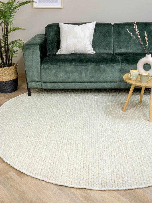 Vloerkleed MOMO Rugs Stone White Rond Vloerkledenwinkel