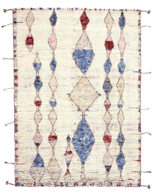 Vloerkleed MOMO Rugs Tribe Ivory Blue Vloerkledenwinkel