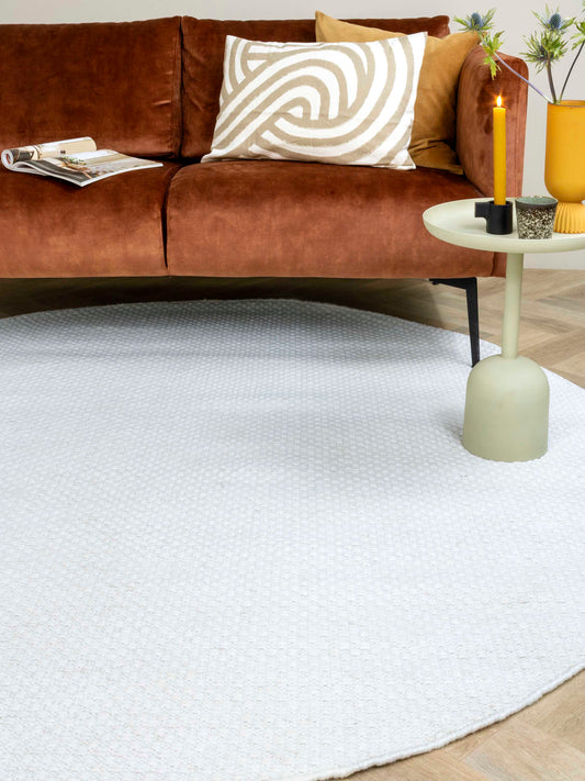 Vloerkleed MOMO Rugs Vaasa White Rond Vloerkledenwinkel