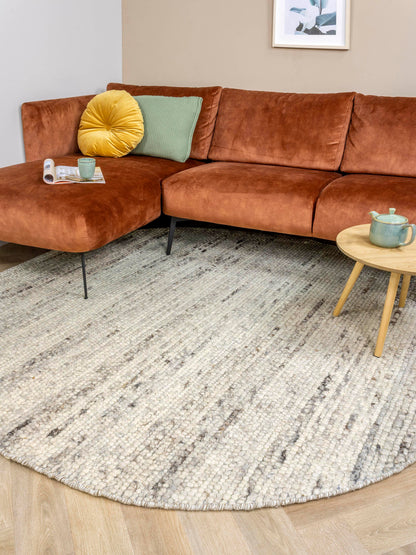 Voerkleed MOMO Rugs Stone Brown Rond Vloerkledenwinkel
