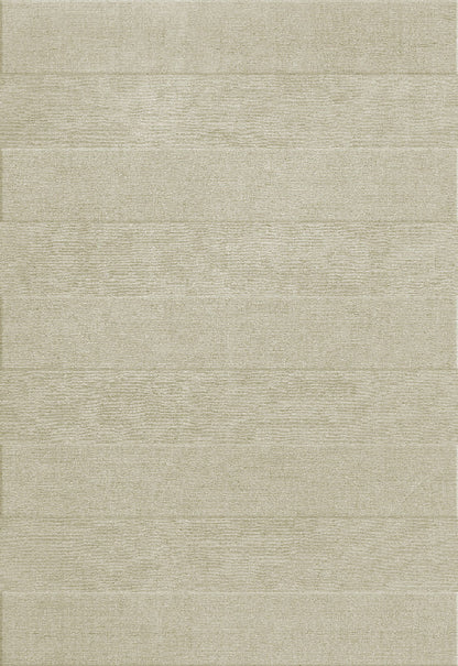 Layered Stripe Grande Pistachio Wool Rug