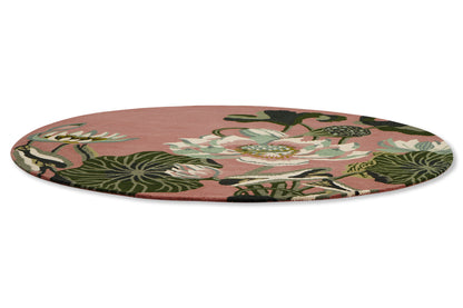 Vloerkleed Wedgewood Waterlily dusty rose Rond 038602