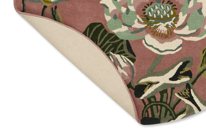 Vloerkleed Wedgewood Waterlily dusty rose Rond 038602