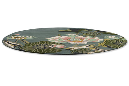 Vloerkleed Wedgwood Waterlily midnight pond rond 038608