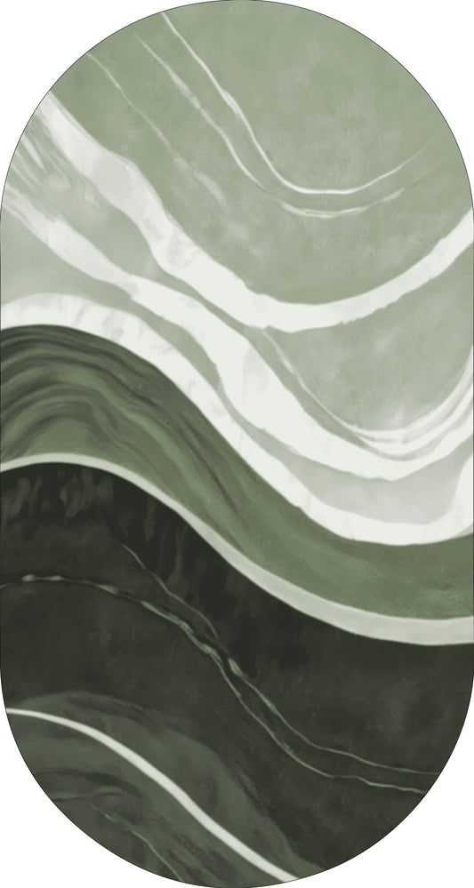 Vloerkleed MOMO rugs x NOŪRA studios - Waves Green capsule