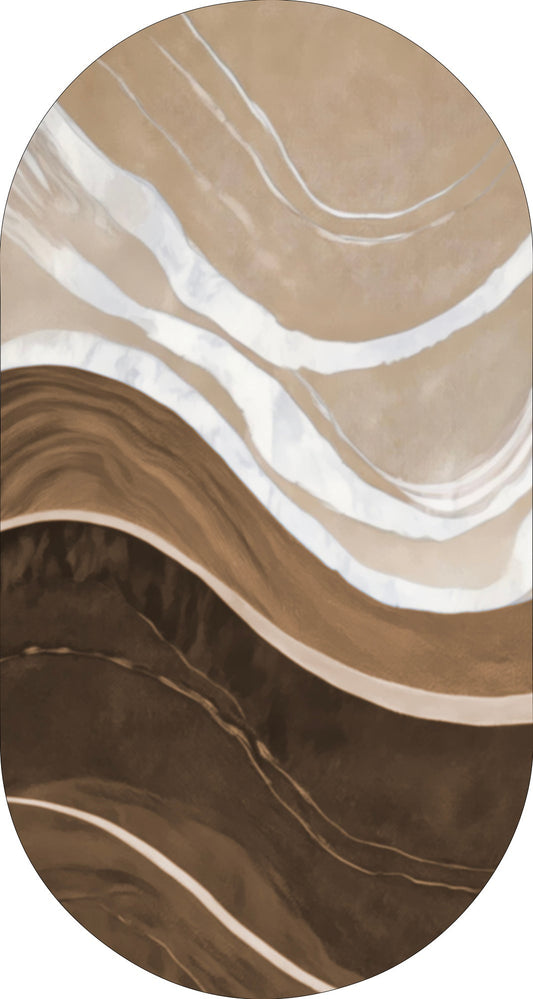 Vloerkleed MOMO rugs x NOŪRA studios - Waves Brown Sand capsule