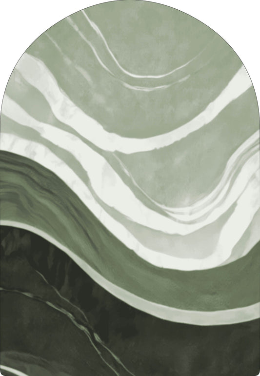 Vloerkleed MOMO rugs x NOŪRA studios - Waves Green Arch