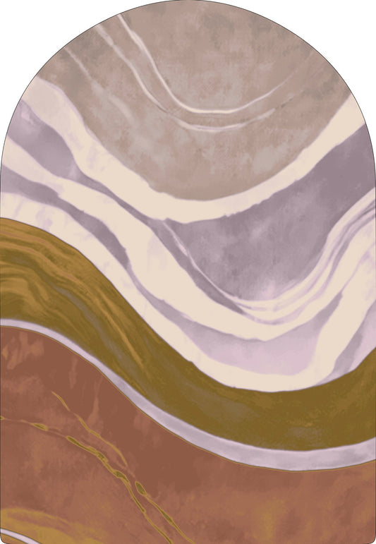 Vloerkleed MOMO rugs x NOŪRA studios - Waves Multicolour matt Arch