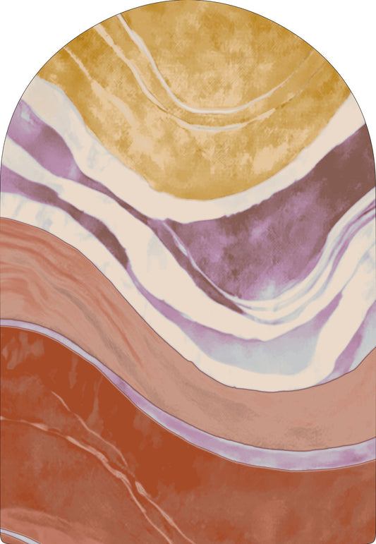 Vloerkleed MOMO rugs x NOŪRA studios - Waves Multicolour vibrant Arch