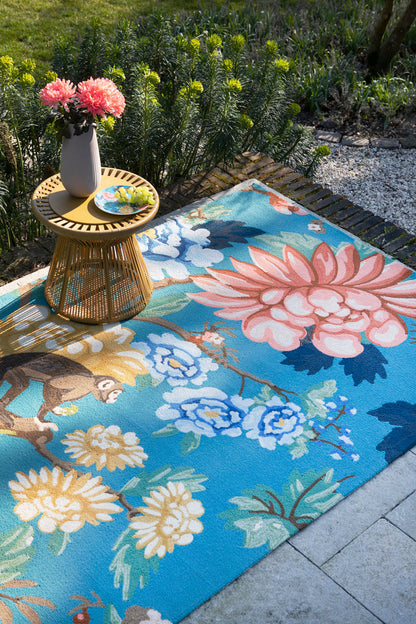 Wedgwood Saphire Garden Teal outdoor 438708 Vloerkledenwinkel