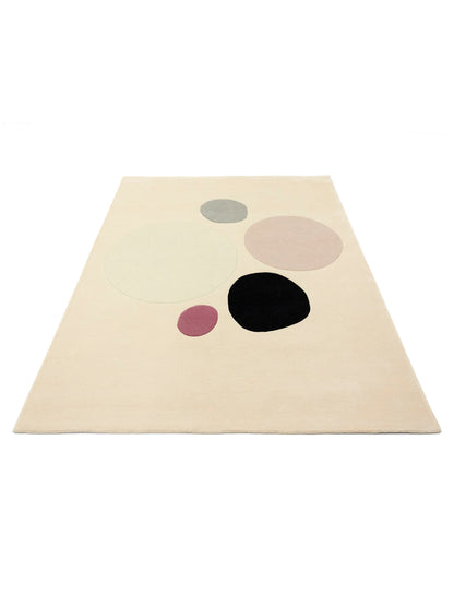Vloerkleed Abstract en verfijnd Bubbles beige