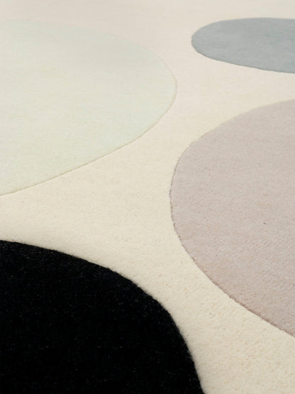 Vloerkleed Abstract en verfijnd Bubbles beige