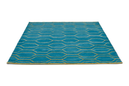 Laagpolig vloerkleed Wedgwood Arris Teal 37307
